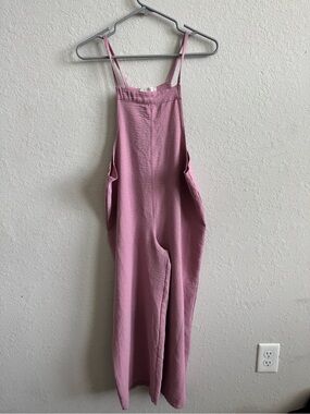 Sleeveless Pink Wide-Leg Jumpsuit